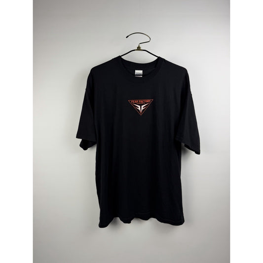 Vintage 2004 Fear Factory Archetype Tour Double Sided Blue Grape Merch XL 24x31