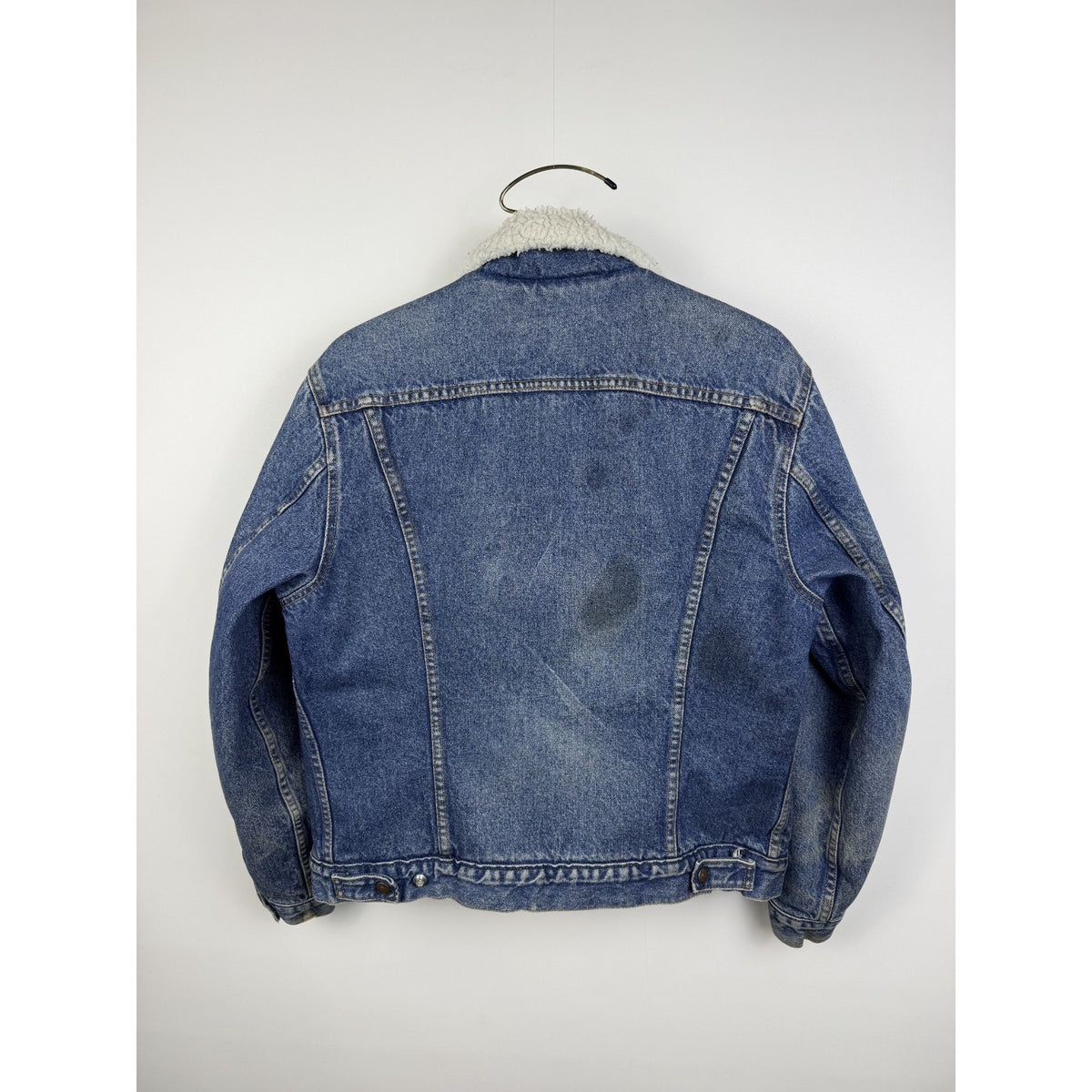 Vintage 1980s Levi's sherpa trucker denim jacket, USA made, L (40)