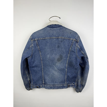 Vintage 1980s Levi's sherpa trucker denim jacket, USA made, L (40)