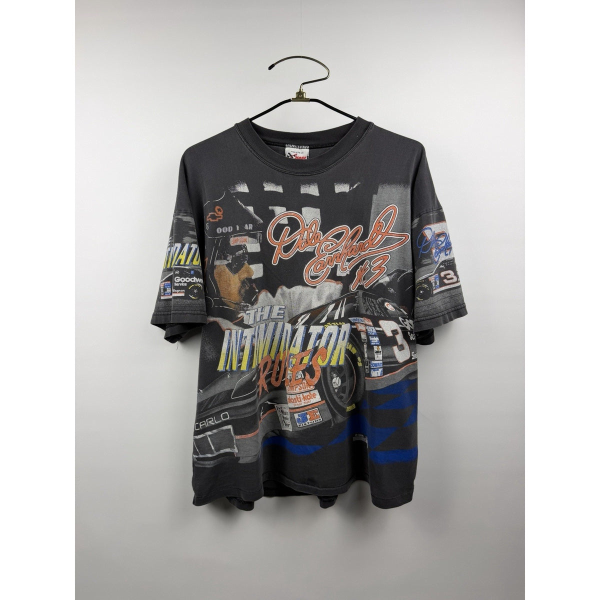Vintage 1996 Dale Earnhardt Intimidator Rules AOP tee, Chase, XL