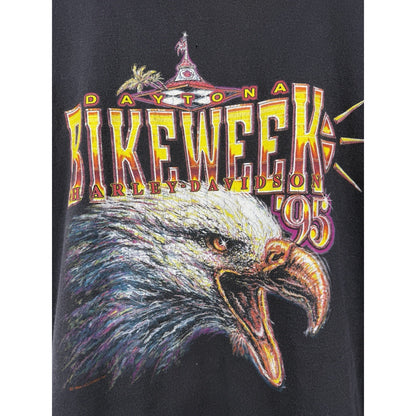 Vintage 1995 Harley-Davidson Daytona Bike Week eagle tee, faded, L