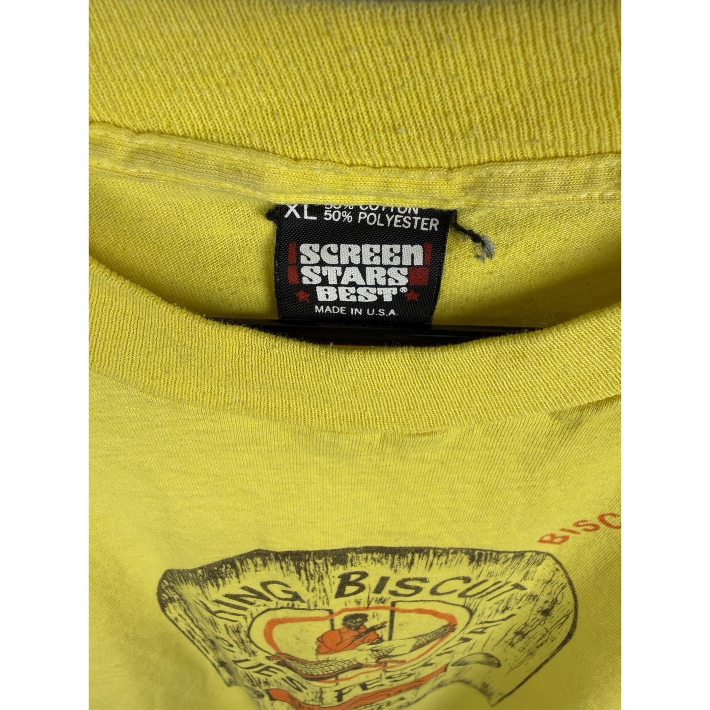 Vintage 1987 King Biscuit Blues Festival Helena AR Rare Booster Shirt L 22.5x26