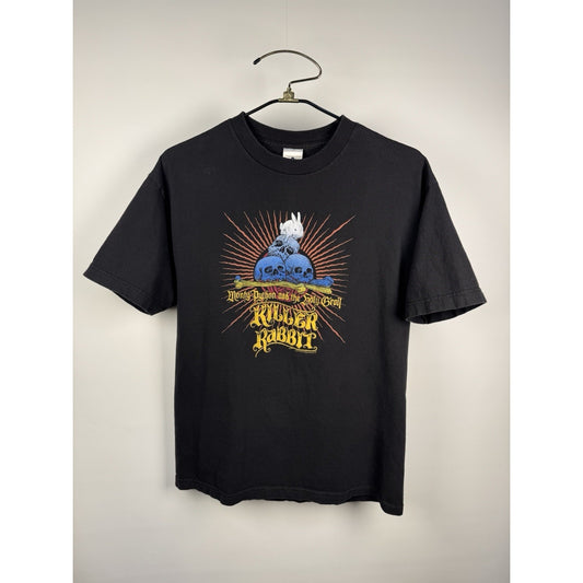 Vintage 2007 Monty Python Holy Grail Killer Rabbit Movie Promo Tee Black Mens L
