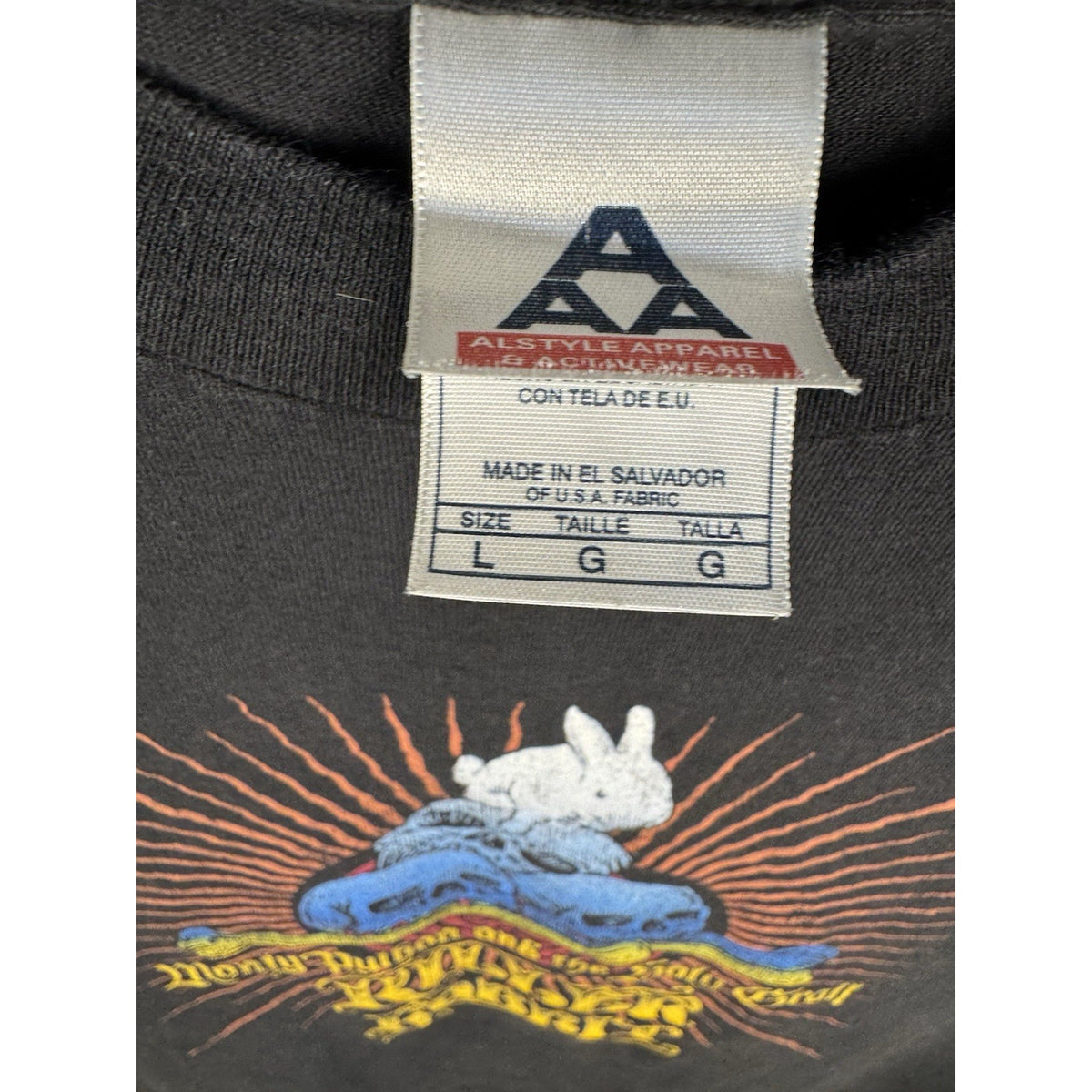 Vintage 2007 Monty Python Holy Grail Killer Rabbit Movie Promo Tee Black Mens L