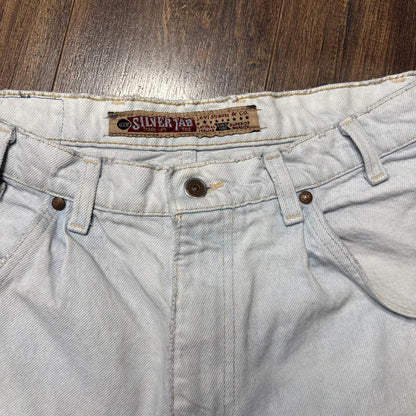 Vintage 90s Levi's Silver Tab Baggy Jeans 33x32 Light Wash USA