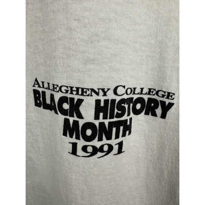 Vintage 1991 Allegheny College Black History Month tee, Stedman, L