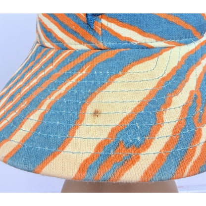 Vintage 90s Zubaz Zebra Striped Dolphins Snapback Hat Cap