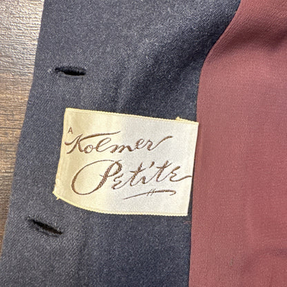 1940s Strawbridge & Clothier Wool Equestrian Jacket Belted Petite Gray XS