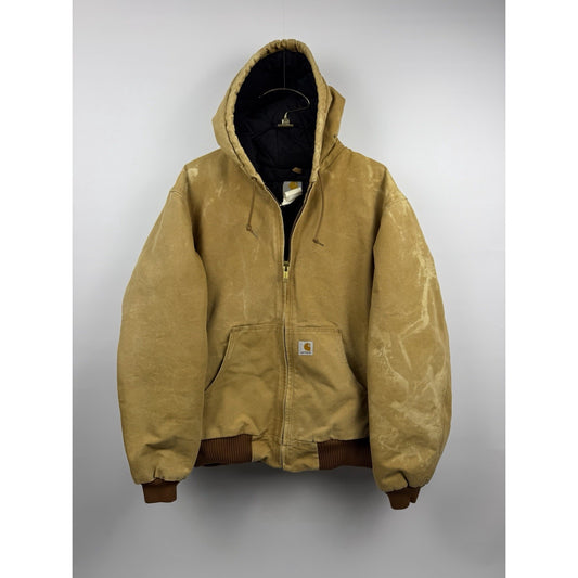 Vintage 2008 Carhartt J140 BRN Tall Jacket Distressed Showroom Piece Large 25x28