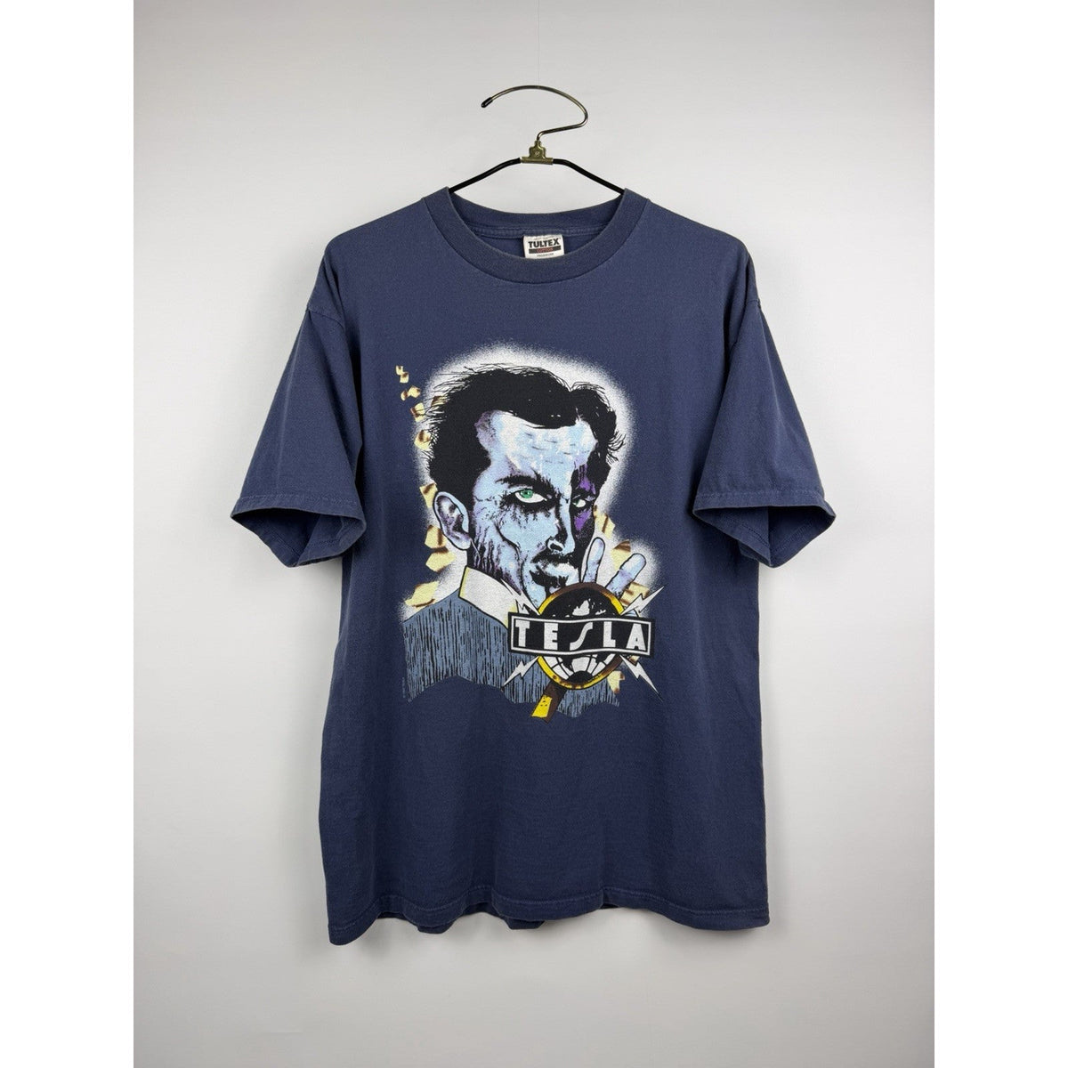 Tesla Time’s Makin’ Changes Tour tee, Pushead art, Tultex, 1995-96, XL