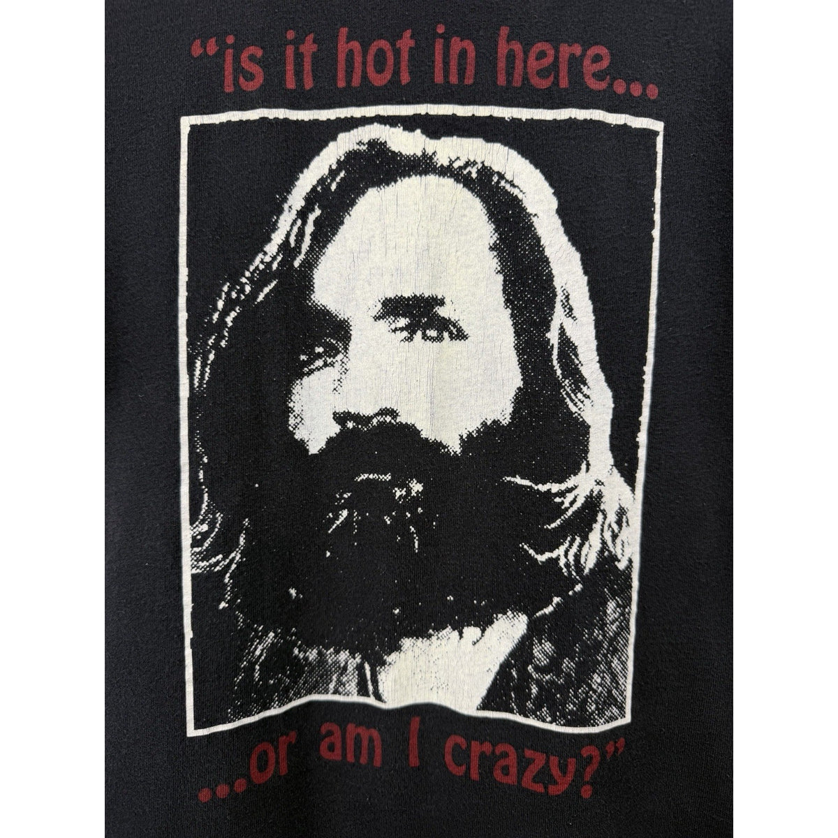 Vintage 90’s Charles Manson Is It Hot In Here… Single Stitch Rare GLOWS XL 23x31