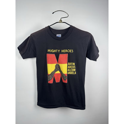 Vintage 90s Mighty Heroes Martin Marcus Malcolm Mandela tee, S
