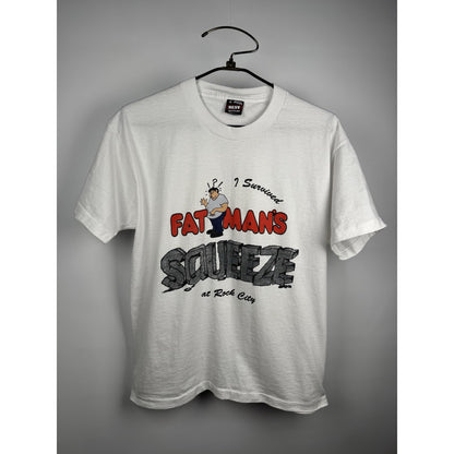Vintage 90s Rock City Fat Man's Squeeze tee, single stitch, L