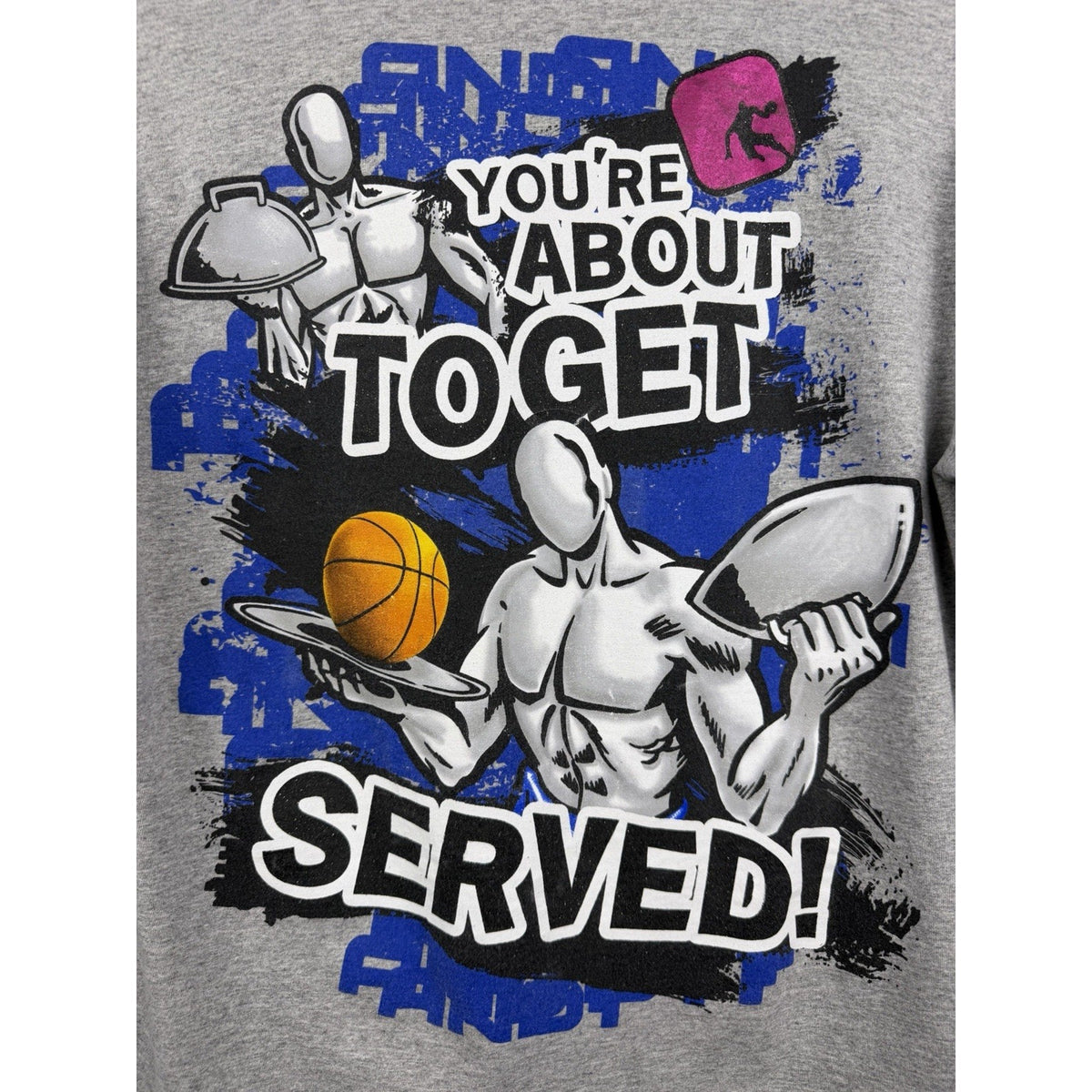 Vintage AND1 Basketball You’re About To Get Served Long Sleeve Youth Large 21x25