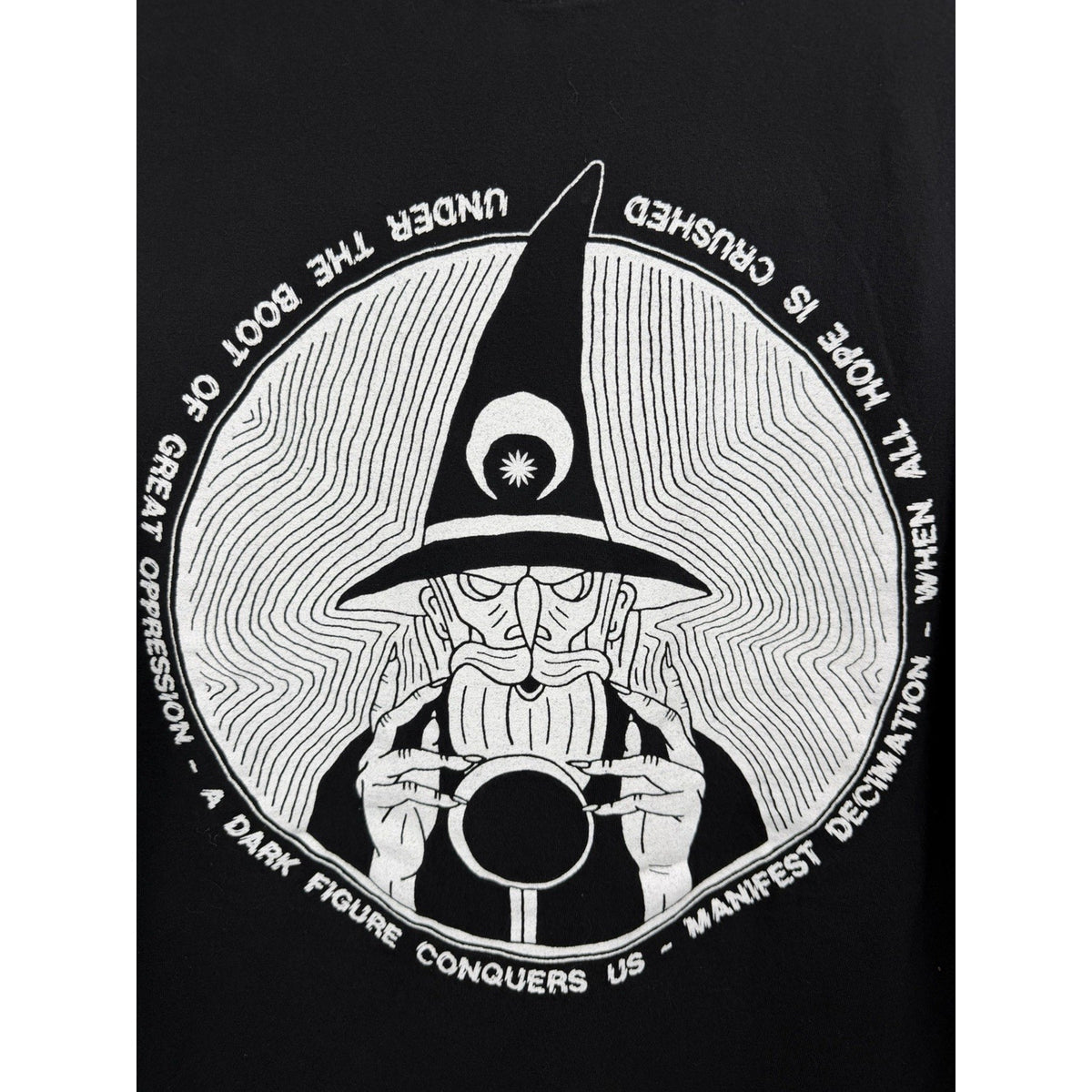 2018 Power Trip Manifest Decimation Wizard Shirt Southern Lord Records XL 23x30