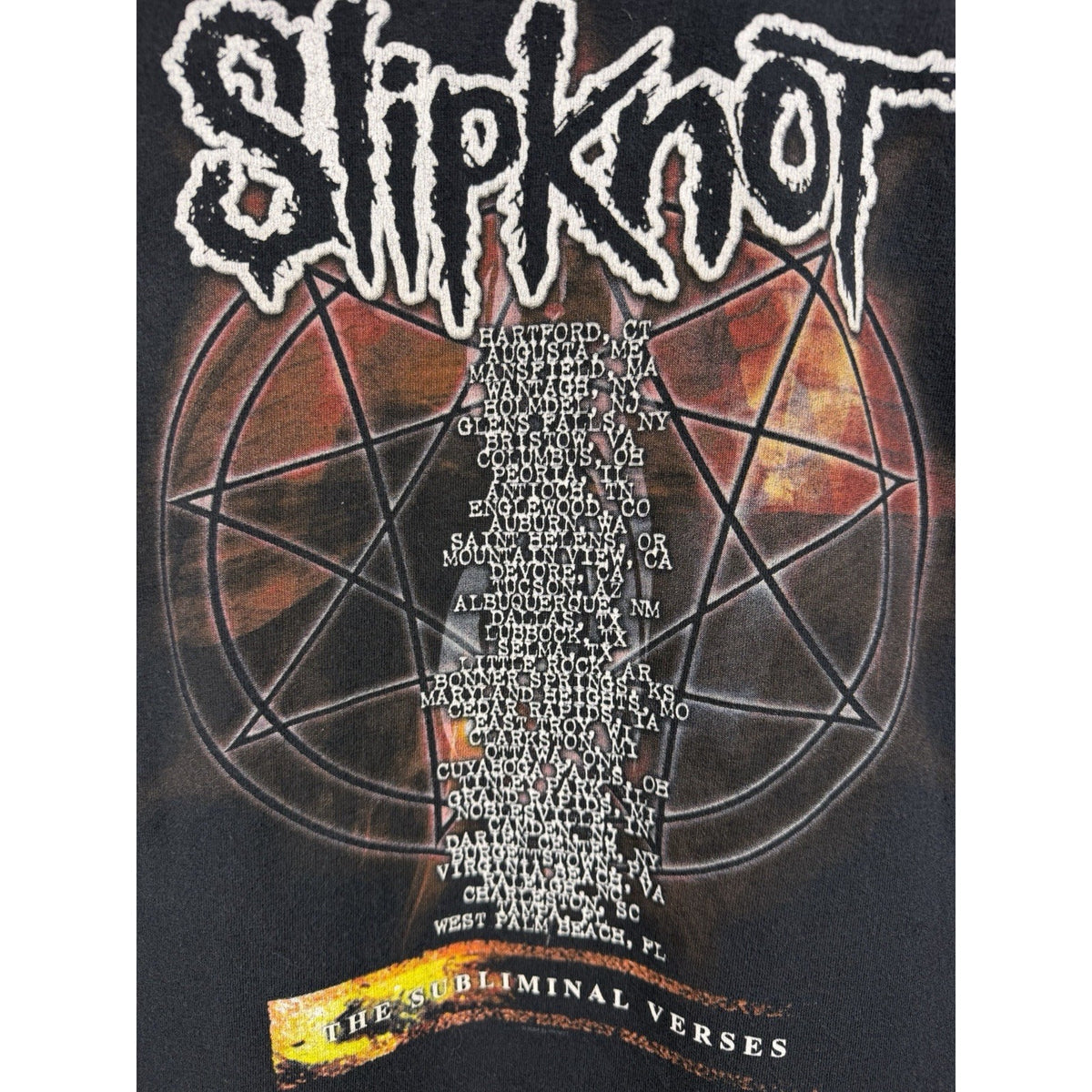 Slipknot The Subliminal Verses tour Zipper Face tee, 2004, Large