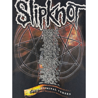 Slipknot The Subliminal Verses tour Zipper Face tee, 2004, Large