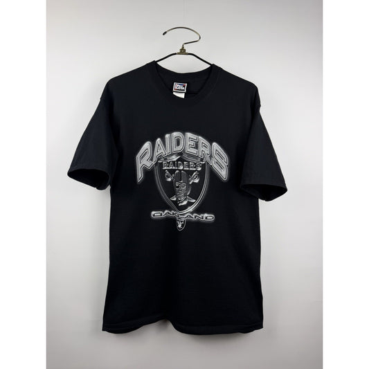 Vintage 90’s Pro Player Oakland Raiders Shirt Chrome Logo NFL Football XL 24x31
