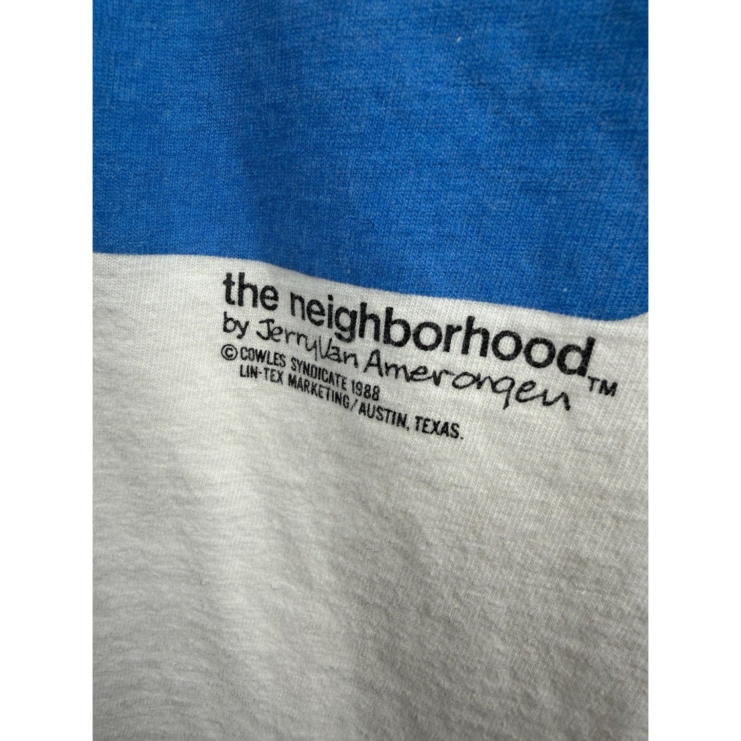 Vintage 1988 The Neighborhood Give Slack Jerry Amerongen Comic Art Shirt L 20x28