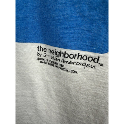 Vintage 1988 The Neighborhood Give Slack Jerry Amerongen Comic Art Shirt L 20x28