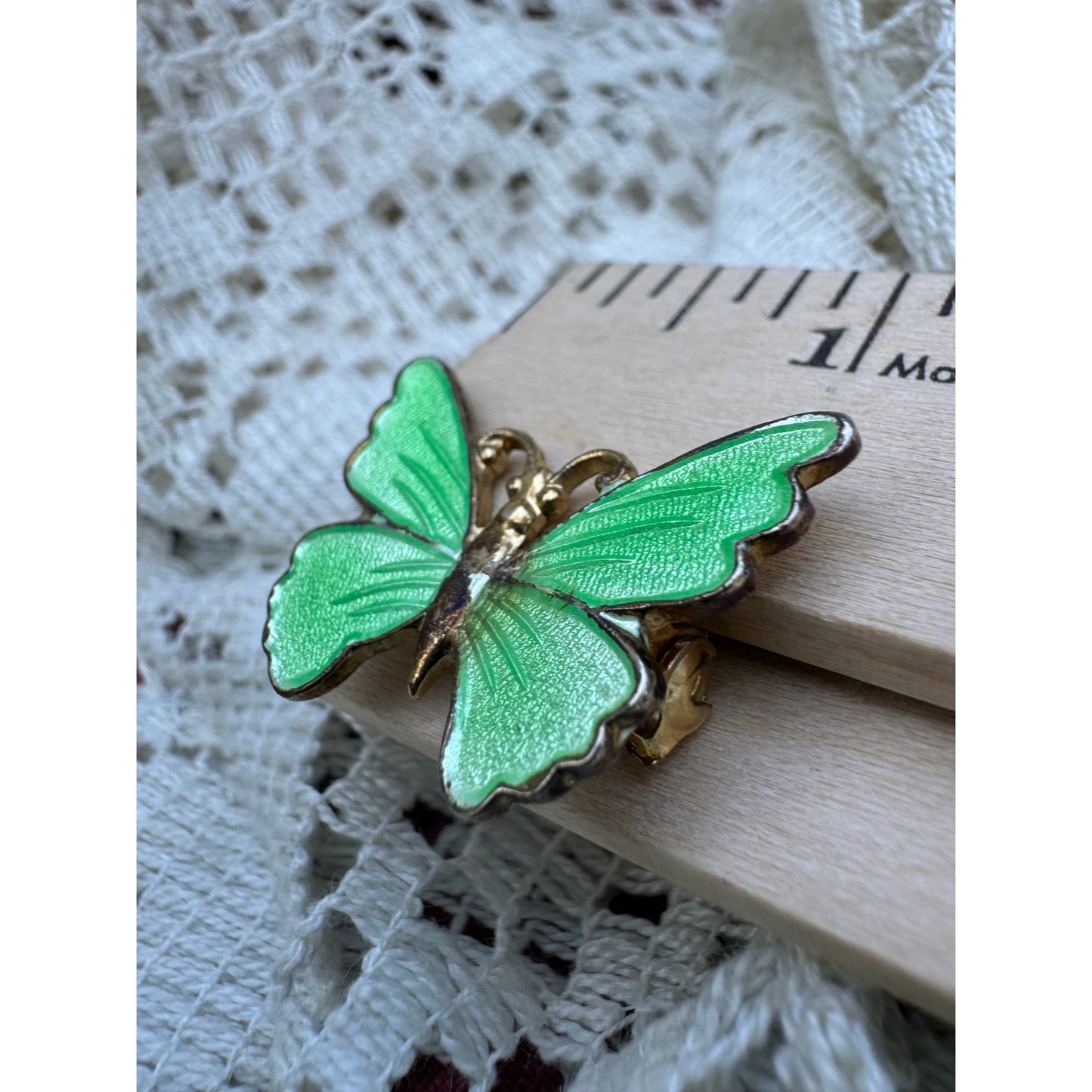 Iris's iridescent butterfly brooch (1970s)