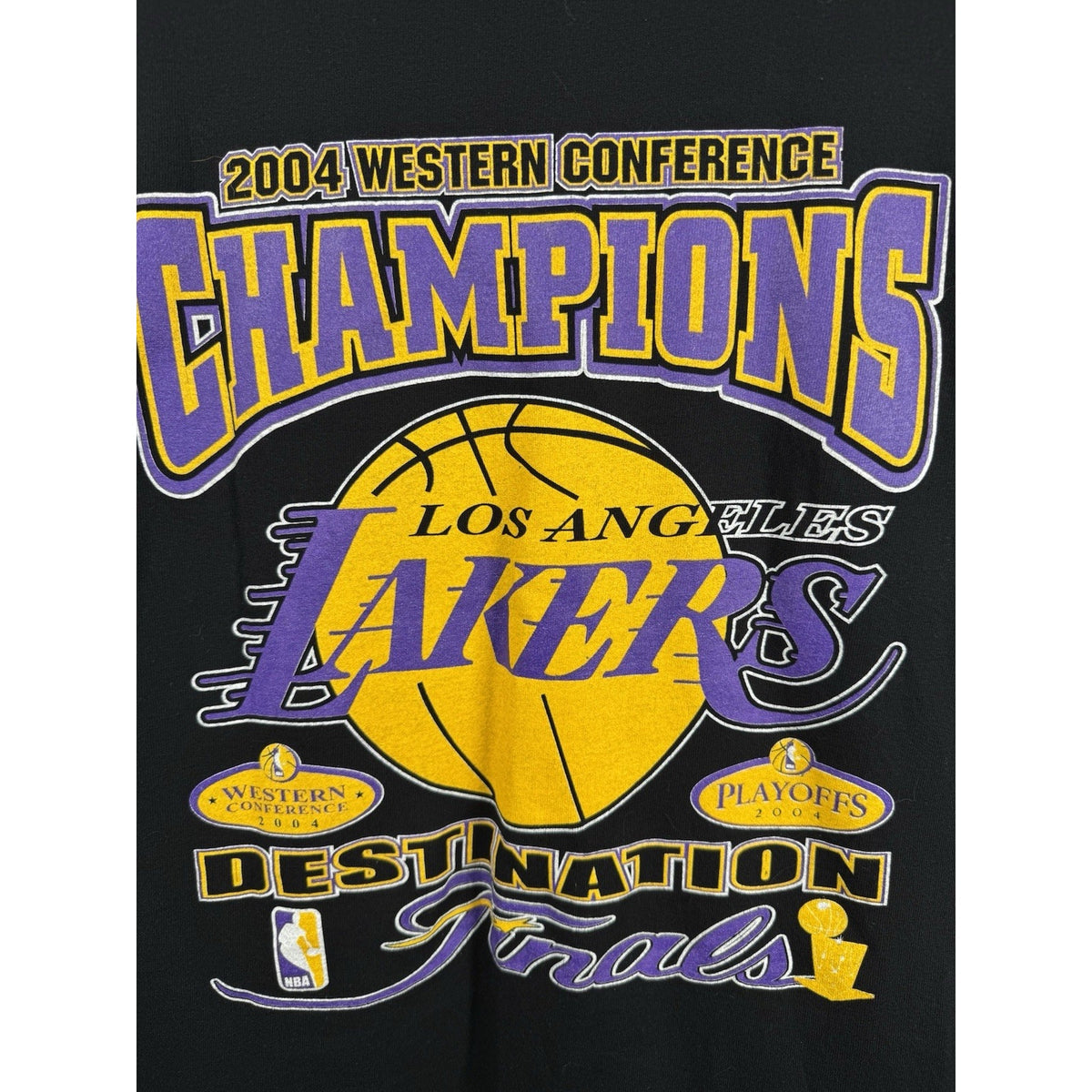 Vintage 2004 Los Angeles Lakers Western Conference "Lucky Shot" tee, L