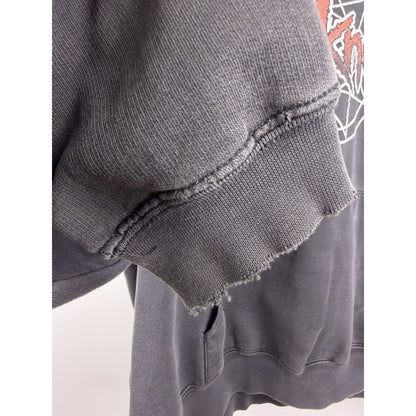Slipknot pullover distressed hoodie, Iowa era nu metal, 2002, L