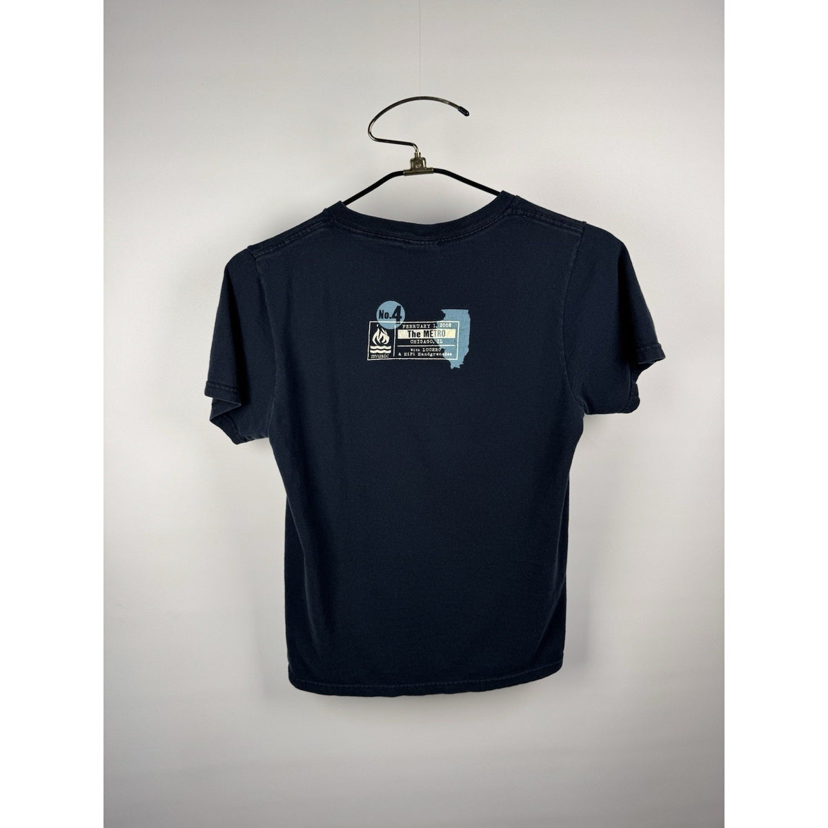Vintage 2008 Hot Water Music Tour Shirt Chicago Metro W/ Lucero Small 18.5x24