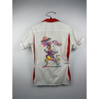 Vintage 80’s McDonald's Mickey D’s Rock n Roll Dinosaur Shirt Sacramento L 20x28