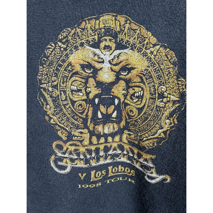 Vintage 1998 Santana Los Lobos Thrashed And Faded Tour Shirt XL 23x28