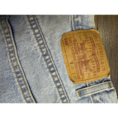 Vintage Levi's 560 comfort fit tapered jeans, cut hems, 36x32