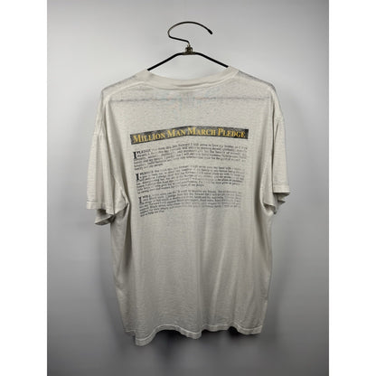 Vintage 1995 Million Man March tee, pledge on the back, Oneita, XL