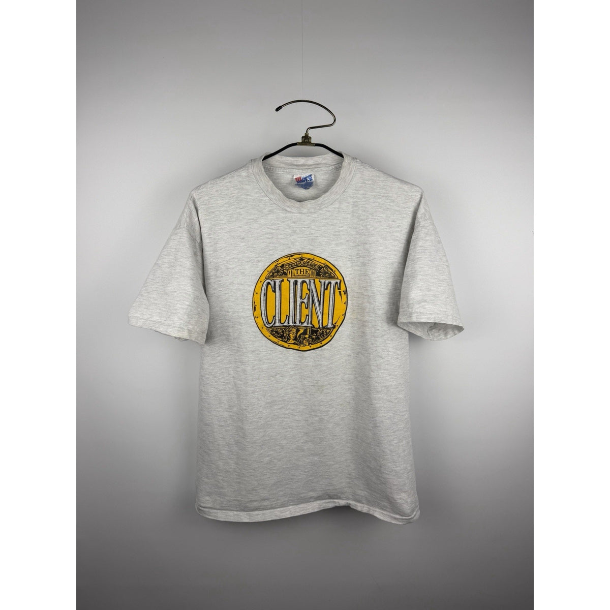 Vintage 1994 The Client movie promo tee, John Grisham, Hanes, XL