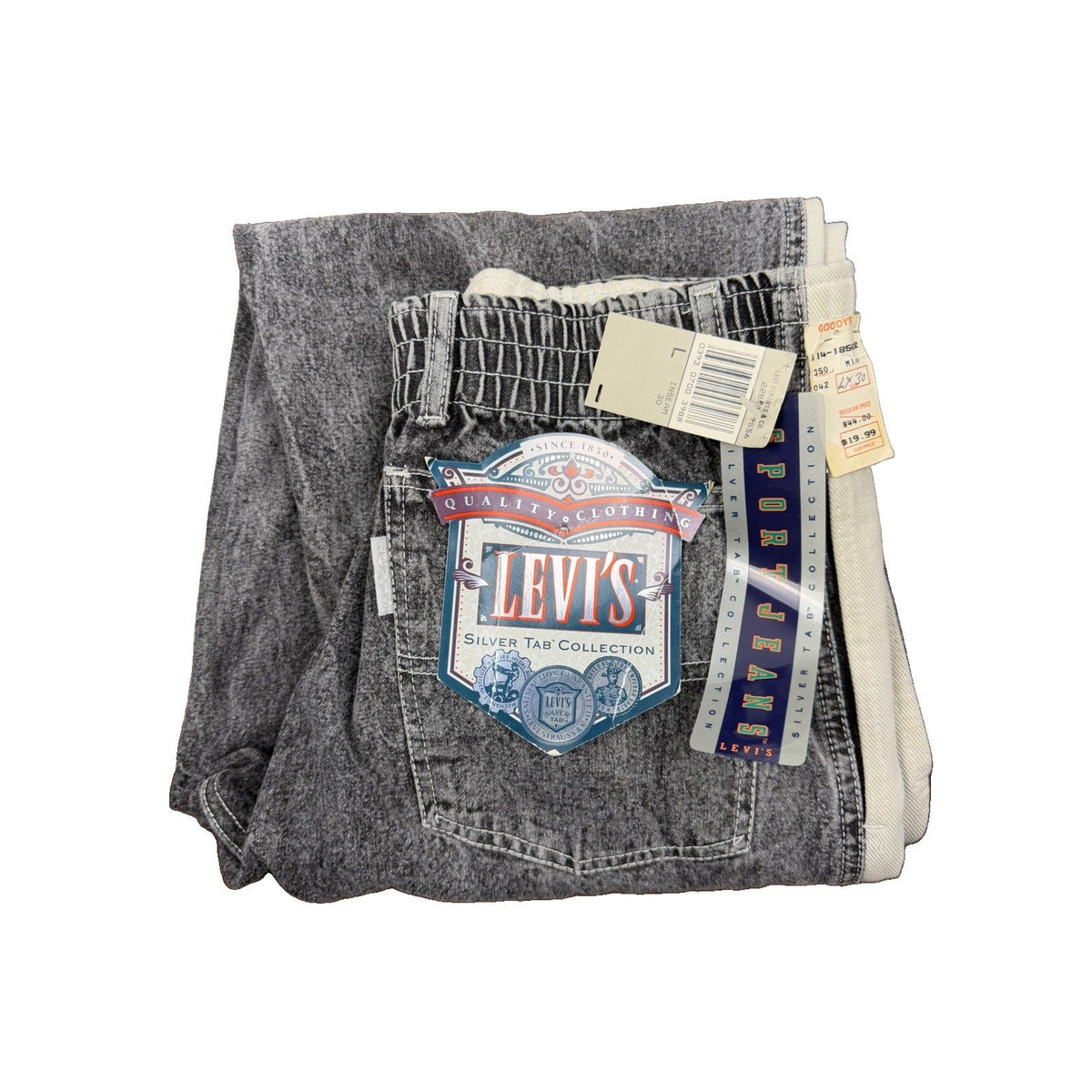 Vintage 90s Levi's SilverTab acid wash jeans, deadstock, 32x30
