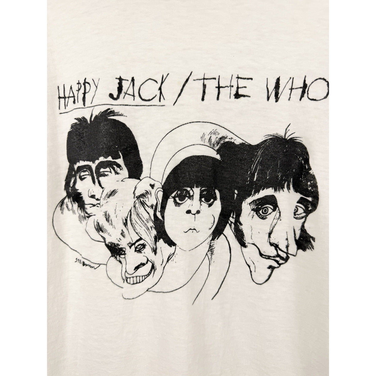 Vintage 1970s The Who Happy Jack Ralph Steadman art tee, L