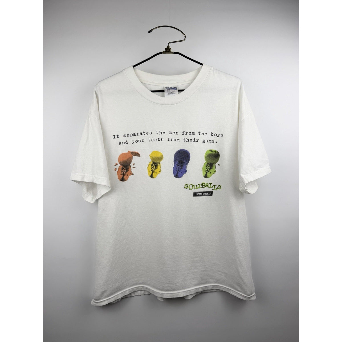 Vintage 2000 Hiram Walker Sourballs Alcohol Drink Promo Art Tee Rare XL 25x29