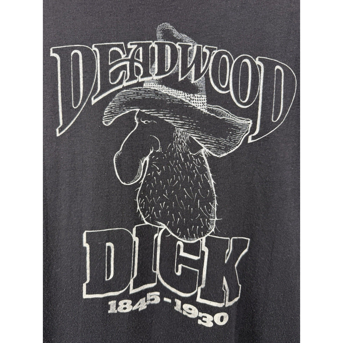 Vintage 80s Deadwood Dick gooner tee, soft and thin, Screen Stars, XL