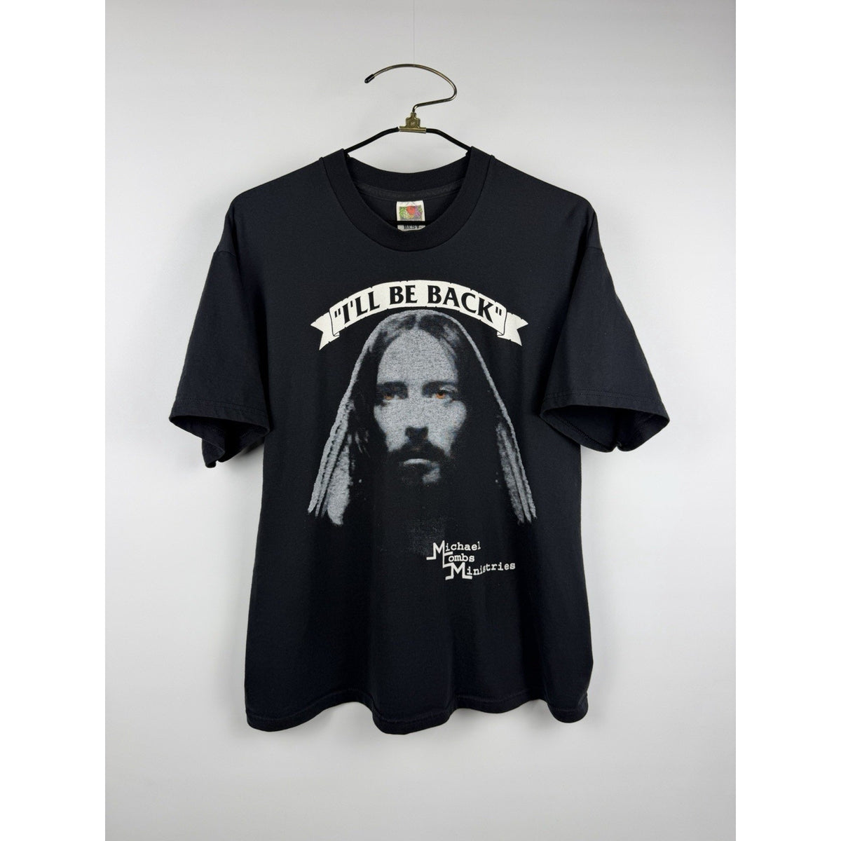 Vintage 90s Jesus I'll Be Back tee, Michael Combs Ministries, XL