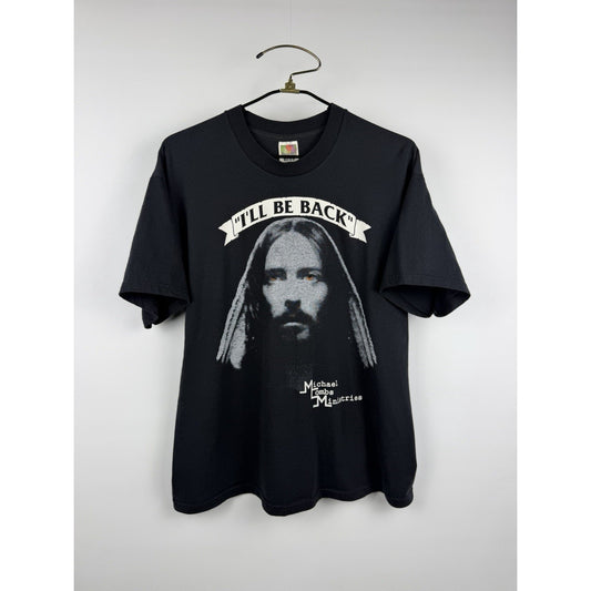 Vintage 90’s Rare Jesus Tee “I’ll Be Back” Michael Combs Ministries XL 23x28.5