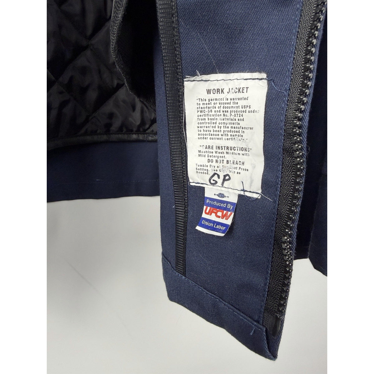 Vintage 80s USPS bomber jacket with zip-out liner, UFCW union made, XL