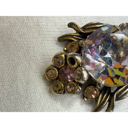Vintage 1954 Hollycraft Regency Deco Glam Oversized Lavender Clip Earrings