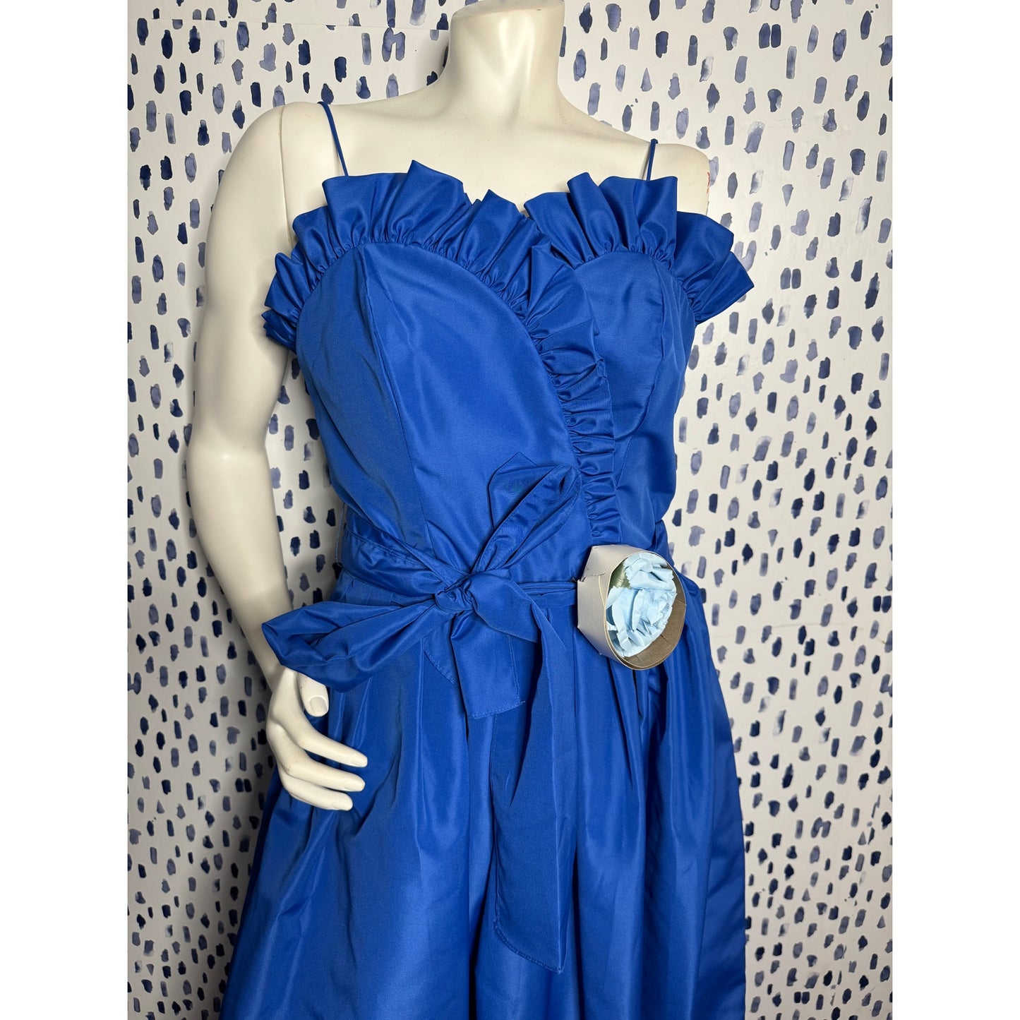 Suzy Q royal blue formal dress (1970s)