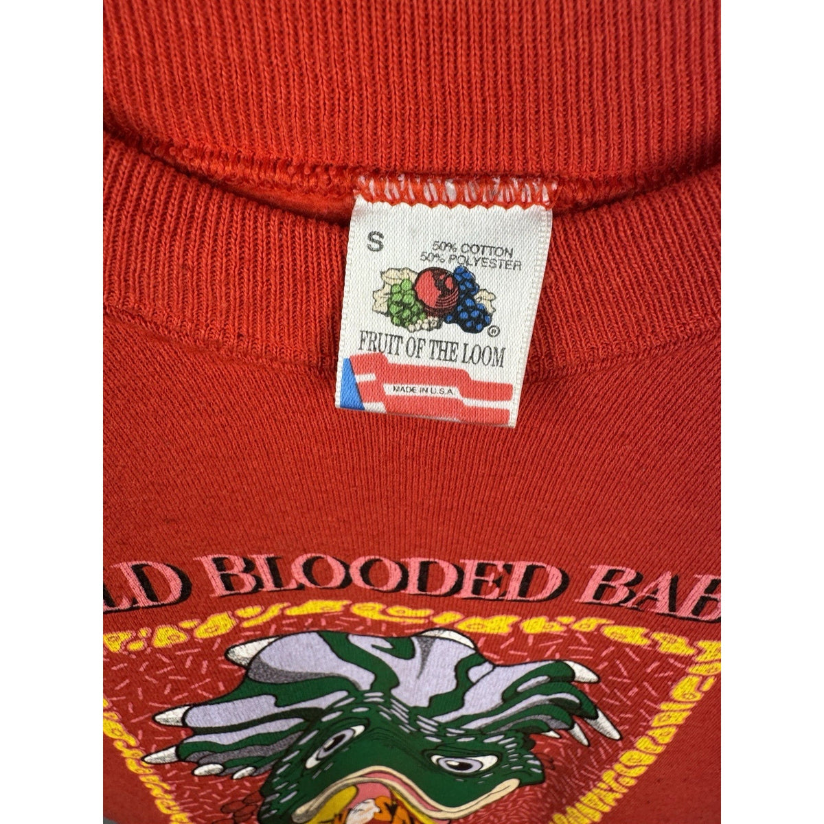 Vintage 90s Disney Dinosaurs TV show Cold Blooded Babe sweatshirt, S