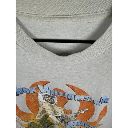 Vintage 1987 Hank Williams Jr Buck Naked Rare Hank Fan Club Shirt Large 21x27