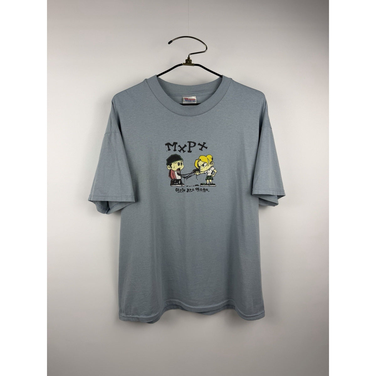 Vintage 1997 MxPx "Girls Are Mean" punk tee, Tooth & Nail, XL