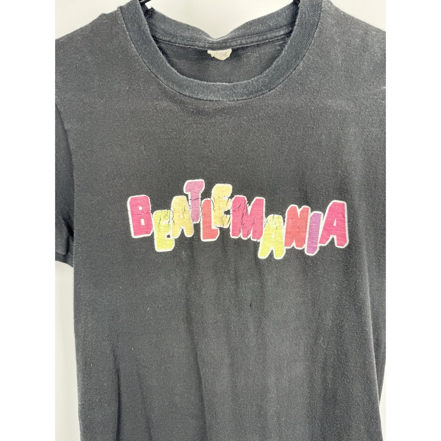 Vintage Beatles 1970’s Beatlemania Broadway Musical Shirt Black Size Small 18x28