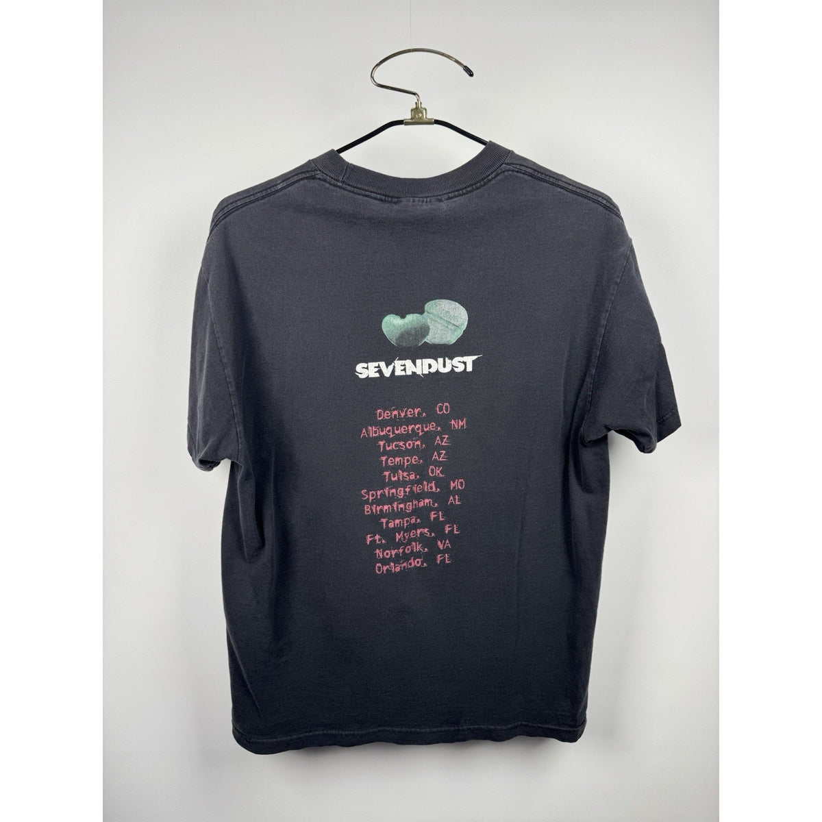 Vintage 2001 Sevendust Animosity Rare Tour Shirt Screamline Tag Large 22.5x28