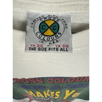 Vintage 90’s Cross Colours MIG-A-DEE Makes Ya Jump Hip Hop Longsleeve XL 24x27