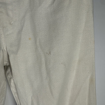 1970s Levi’s Sta-Prest Big E Black Tab Flared White Embellished Pants 28x31