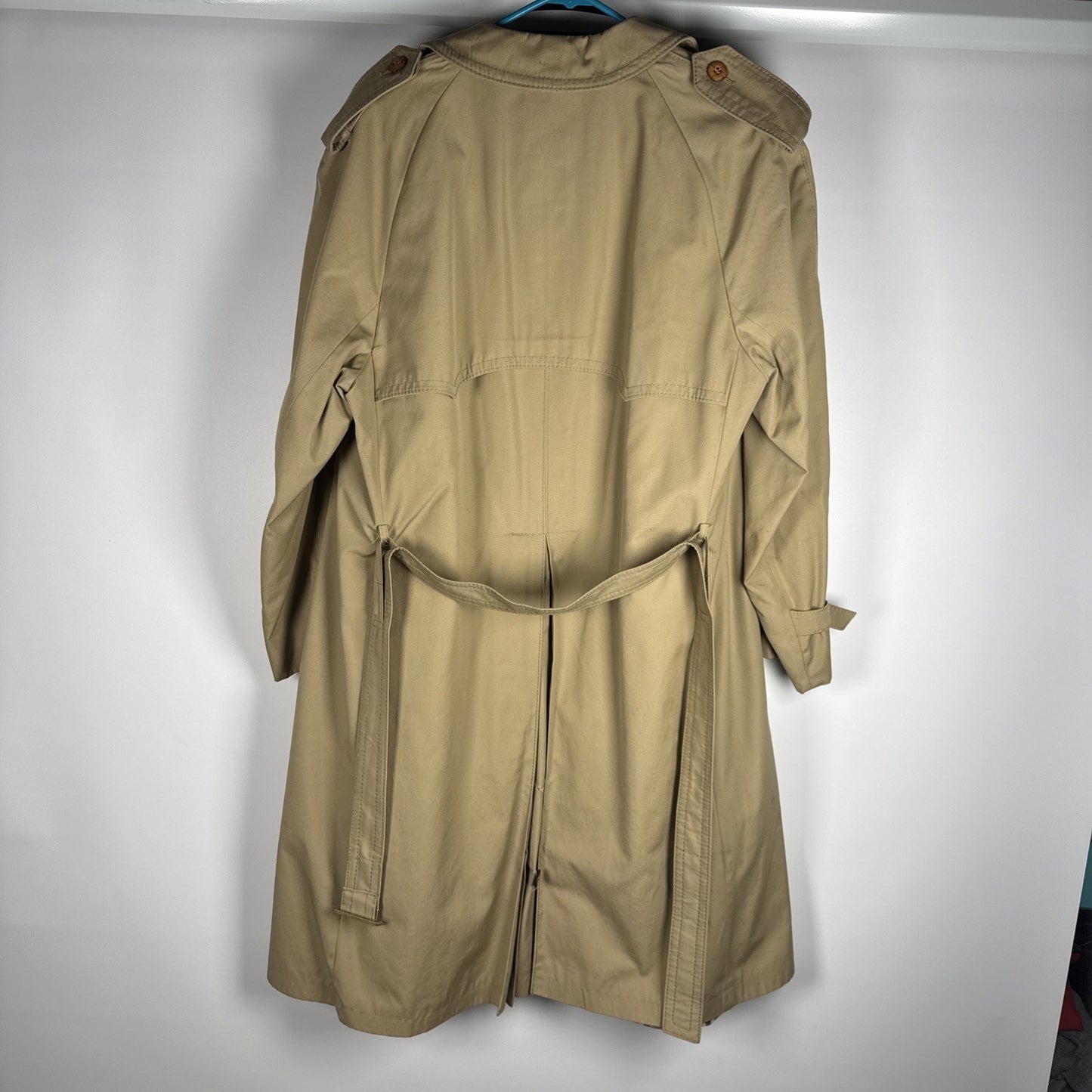 Europe Craft Vintage Trench Coat Beige Dress Coat Removable Wool Liner, Med / L